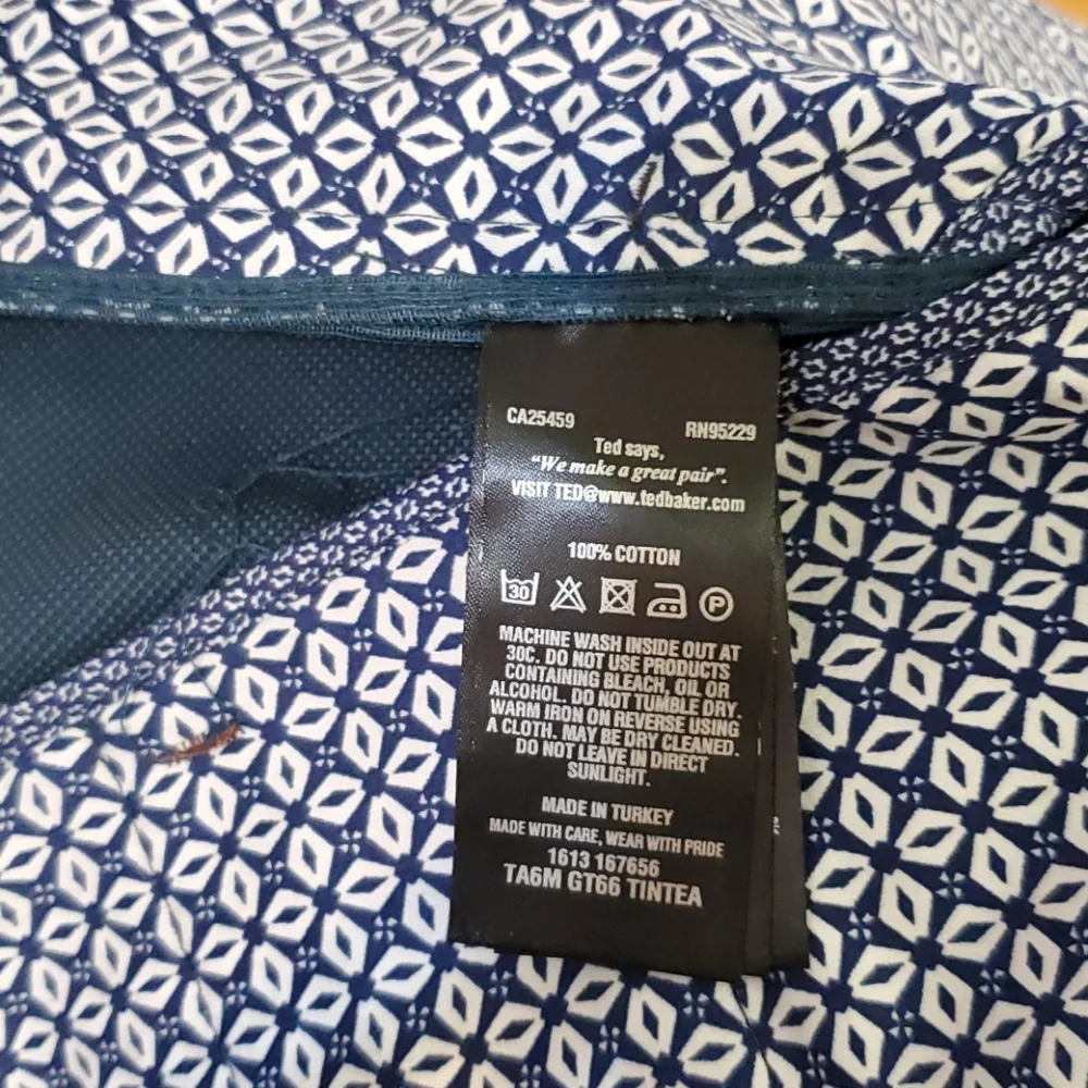Ted Baker London Men's Navy Blue Chinos